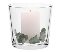 TREND FOR HOME Bougeoir en Verre 16 cm - Photophore, Contenant de Bougie, Vase Transparent Haut et Grand - Décoratif pour Fleurs | 2395 ML | ⌀ 17.2 cm | Tansy