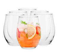 TREND FOR HOME Grand Verre à Eau 624 ml Lot de 6 Verres à Vin Verre Cocktail Verre Aperol Spritz Verre à Cocktail Verre a Spritz Verre Long Drink Gobelets Verre Cafe | Verre Transparent | Sofia