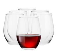 TREND FOR HOME Grand Verres ŗ Vin Sans Pied | 580 ml | Lot de 6 | Verre ŗ Eau Verre a Cocktail Jus Tumbler pour le Vin Verre Transparent Verre Gobelet | Sťcuritť au Lave Vaisselle | Collection Sofia