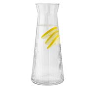 TREND FOR HOME Lyra Luminous Carafe en verre ondulé 1000 ml - Carafe à eau transparente pour eau et vin - 1 litre - Vase en verre pour fleurs - Lyra Luminous - Transparent
