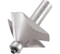 Trend Fraise à Chanfreiner Guidée par Roulement Professionnel, Queue de 1/2 Pouce, 45 Degrés, Diamètre de Coupe 50mm, Longueur de Coupe 19mm, Plaquettes en Carbure de Tungstène, 46/38X1/2TC