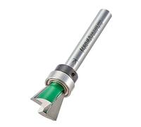 Trend CraftPro CC162AX1/4TC Fraise à défoncer à queue d'aronde, tige de 6,35 mm, diamètre de coupe de 15 mm et éperon de 104 degrés, pointe en carbure de tungstène, CC162AX1/4TC