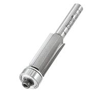 Trend Fraise d'affleurage à roulement, 3 cannelures, queue 1/4, 12,7 mm | Fraise proprement les chants du bois et du stratifié grâce au roulement pilote et aux plaquettes carbure, 46/80X1/4TC