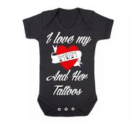 Trend Gear Grenouillère unisexe pour bébé/rock/métal/crâne/tatouage/drôle/tout-petit/nouveau-né/cadeau/body, I Love My Mum and Her Tatouages, 6-12 Months