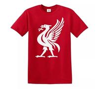 Trend Gear T-shirt Liverpool Bird Sports Liverpudlian pour enfants avec logo, Rouge, 12-14 ans