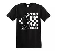 Trend Gear Too Much Too Old T-Shirt Ska 2 Tone Records Music Retro Summer Top Tee, Noir , XXL