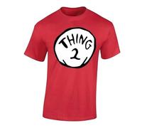 Trend Gear World - Book - Day - School Fancy Dress 1 and 2 DR T-Shirt Thing, Thing Two, S