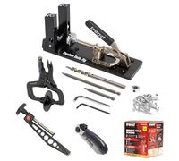 Trend Kit de menuiserie ultime pour trou de poche, comprend un gabarit de poche, une pince d'alignement, une scie à affleurer et des vis de poche, PH/JIG/SET1