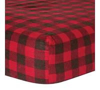 Trend Lab Crib Sheet, Marron et rouge Buffalo à carreaux