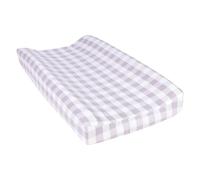 Trend Lab Housse de matelas à langer en flanelle de luxe à carreaux gris et crème, 40,6 x 81,3 cm (lot de 1)