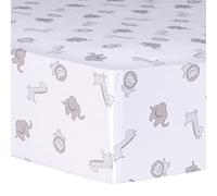 Trend Lab Safari Chevron animaux Drap-housse Berceau, Noir/blanc