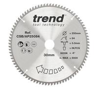 Trend lame circulaire aluminium/plastique, 250 mm, 84 dents, 30 mm