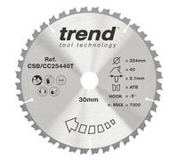 Trend Lame de scie à onglet 254 mm, 60 dents TCT, alésage 30 mm