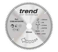 Trend Lame de Scie Circulaire Aluminium & Plastique, 216 mm de Diamètre, 30 mm d'Alésage, 64 Dents, TCT, 2,8 mm de Trait de Scie, -6° Crochet, CSB/AP21664