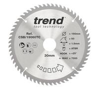 Trend Lame de scie circulaire ATBR 190 mm, 60 dents TCT, 30 mm alésage
