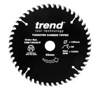TREND Lame de Scie Circulaire en PTFE pour Bois, 165 mm de Diamètre, 20 mm d'Alésage, 48 Dents, TCT, 2,2 mm de Trait de Scie, CSB/16548/P