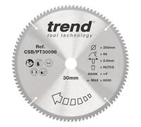 TREND Lame de scie circulaire pour stratifié et HPL, diamètre 300 mm, alésage 30 mm, 96 dents, trait de scie 2,8 mm, crochet +4°, TCT, finition, CSB/PT30096