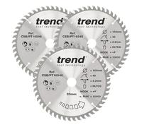 Trend Lames de scie circulaire HPL/stratifié 165 mm, 48 dents, lot de 3
