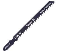 Trend Lames de Scie Sauteuse Professionnel, Pack de 5, 100mm x 3mm, CV Coupe Montante, Parfait pour Matériaux Tendres, Tige Universelle en T, JB/T111C