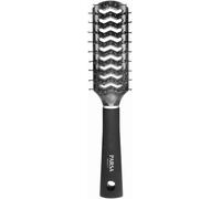 Trend Line Hair Brush-Blower Brush (Black) with Air Slots and Plastic Pins for Detangling,Drying and Straightening Hair-No Pull Brush