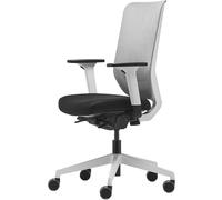 TREND OFFICE TO-Sync Pro Chaise de Bureau Ergonomique avec Accoudoirs Design Moderne Home Office Certifié Environnement by Dauphin (Blanc, Dossier en Filet)