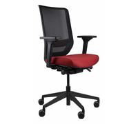 TREND OFFICE to-sync pro Chaise de Bureau Ergonomique avec Accoudoirs Design Moderne Home Office Certifié Environnement by Dauphin (Noir/Rouge Ru ossier en Filet)