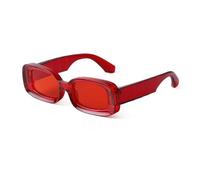 Trend Personality Sunglasses Women Fashion Ocean Beach Tide Female Sunglasses Square Glasse UV400(C6 Red)