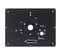 Trend Plaque d'insertion de table de toupie, alliage d'aluminium, compatibilité utilisateur, trous pré-percés, ajustement personnalisable, RTI/PLATE/A