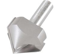 Trend Professionnel Fraise à Chanfrein en V, 45 Degrés, Queue de 1/2 Pouce, Diamètre de Coupe 40mm & Longueur de Coupe 19mm, Plaquettes Carbure de Tungstène, 10/11X1/2TC