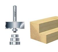 Trend Professionnel Fraise à Rainurer à Roulement Guidé, Queue de 1/2 Pouce, Diamètre de Coupe 35mm, Longueur de Coupe 12.7mm, Plaquettes en Carbure de Tungstène, 46/39X1/2TC