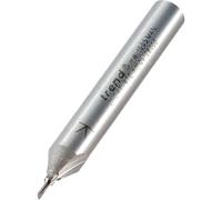 Trend Fraise professionnelle à cannelure unique, tige de 6,35 mm, diamètre de coupe de 1 mm et longueur de coupe de 3 mm, pointe en carbure de tungstène, 2/0X1/4TC