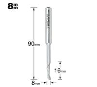 Trend Professionnel Fraise Hélicoïdale à Plongée, Queue de 8mm, Diamètre de Coupe 5mm, Col Allongé Étroit, Acier à Haute Vitesse, 50/17X8MMHSSE