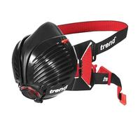 Trend Respirateur réutilisable ML Stealth Dust Mask P3, APF20 X WEL, filtres remplaçables inclus, couleurs assorties (noir/rouge ou noir/vert), taille M-L, STEALTH/ML