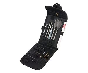 Trend Snappy Jeu de 22 Pièces d'Accessoires pour Cuisine et Porte en TCT avec Porte-Outils, Système de Perçage à Libération Rapide, SNAP/TH6/SET
