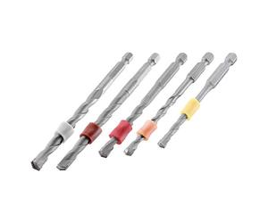 Trend Snappy Jeu de 5 Forets à Maçonnerie avec Bagues de Profondeur, Pointe en Carbure de Tungstène, Compatible Centrotec, SNAP/MD2/SET