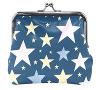 Trend Star Porte-monnaie en cuir bleu avec boucle pour femme, Trend Star Bleu, OneSize