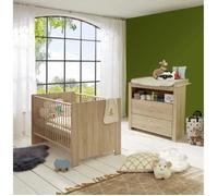 Chambre bébé Duo : Lit 70 x 140 cm + Commode à langer OLIVIA - Chêne - TREND TEAM