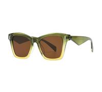 Trend Vintage Square Sunglasses Women Sexy Leopard Cat Eye Female Sun Glasses Shades Fashion Luxury Products Eyewear(Green Tea)