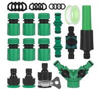 Trendecor Gardena Lot de 15 raccords de tuyau 1/2" Raccord rapide sans fuite pour robinet de jardin