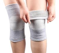 Trendecor Lot de 2 genouillères en bambou pour homme et femme - Support genou avec compression pour l'entraînement, l'arthrose, genouillère de sport, garde au chaud - Manchons de genou d'hiver (XL)