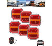 Trendfetchus Wireless Tail Lights, 2/4/6 PCS Car LED Trailer Lights, Ip67 Waterproof, Easy Install No Wiring, Car LED Trailer Lights Wireless Magnetic for Truck Rv Horse Trailer Boats (6PCS)