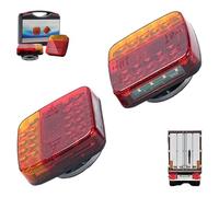 Trendfetchus Wireless Tail Lights, Trendfetchus Car Led Trailer Lights, Ultra-Bright Magnetic Towing Tail Light, Portable Universal Stop Turn Running Backup Reverse for Trucks, RV Camper (1Set)