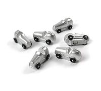 Trendform - Bloc Aimants de Voiture de Course, Lot de 6, Argent/Noir