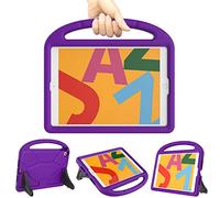 TrendGate Étui pour iPad 10,2" 9/8/7ème Génération - Léger et Résistant aux Chocs - Avec Poignée pour Enfant - Violet