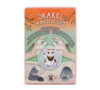 TRENDHAUS 959072 - Cartes Lucky Cat Oracle - Environ 6,2 x 9,9 cm - Oracle de décision avec 40 Cartes à Jouer