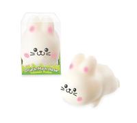TRENDHAUS Capybara 967121 Happy Springtime Squeeze Me Lapin, Environ 8,5 x 4,5 x 6 cm, Squishy en Forme de Lapin, Balle Anti-Stress pour Enfants et Adultes