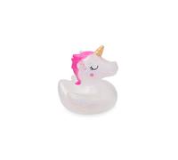 TRENDHAUS Rainbow Power 965271 Canard de Bain Licorne pailletée Environ 5,5 x 6 x 6,5 cm Canard couineur Scintillant comme Jouet de Bain