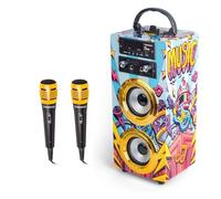 Trendix - Karaoke Enfant Golden Star | Enceinte Karaoke Bluetooth | Karaoké Enfant 2 Microphones | Enceinte Micro Enfants | Cadeau Enfants
