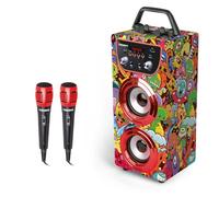 Trendix - Karaoke Enfant Monster Club | Enceinte Karaoke | Karaoké Enfant 2 Microphones | Enceinte Bluetooth Portable | Enceinte Karaoké avec Micro | Cadeau Enfant 10 Ans