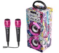 Trendix - Karaoke Party Edition | Enceinte Karaoke | Karaoké Enfant 2 Microphones | Karaoke Enfant Fille Complet | Enceinte Karaoké avec Micro | Cadeau Fille